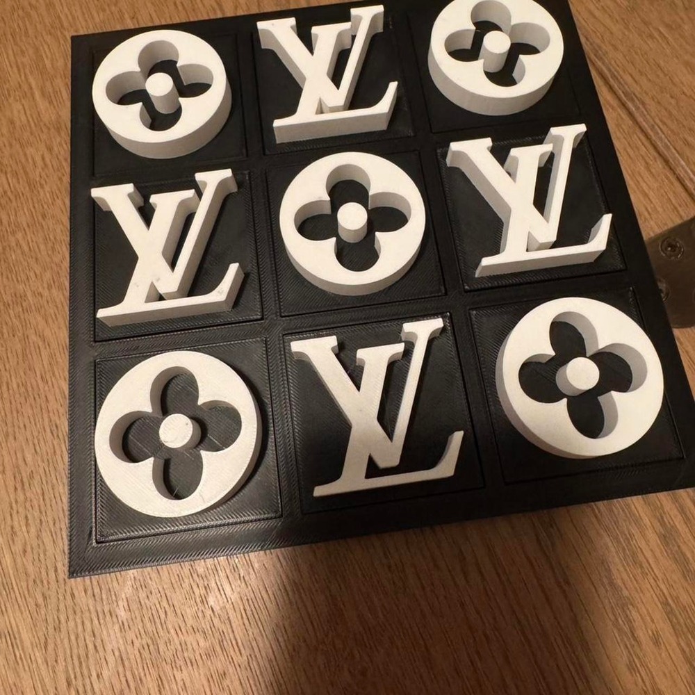 Black and White Tic Tac Toe Coffee Table Game